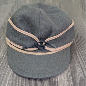 Stormy Kromer The Original Cap Size 7 1/4 Olive Green Wool Earflap Hat Mens USA